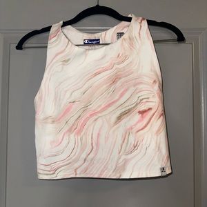 Champion set: crop top and high waisted shorts, size small